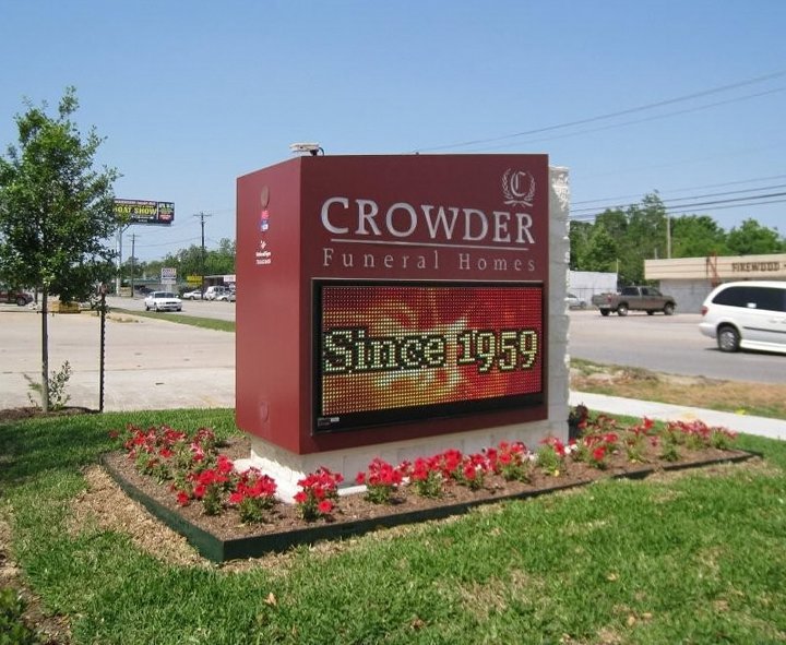 League City Marquee Crowder Funeral Home